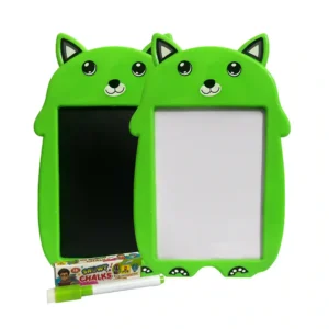 Rabbit Slate for Kids - 2-in-1 Writing Board with Whiteboard Marker, Duster & Chalk