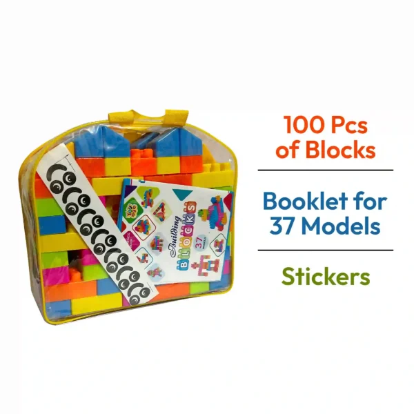DIY Building Blocks for Kids, 100 Pcs Creative Shape Building Set