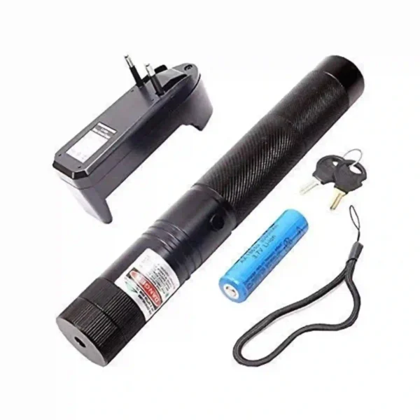 Green Laser Pointer Rechargeable - High-Power, Long-Range Laser - 10 Km, with charging adapter