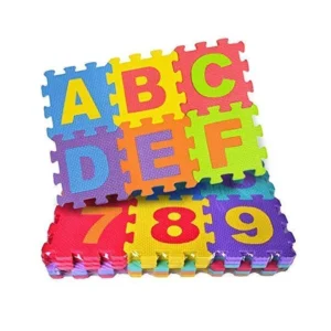 Alphabets & Numbers Puzzles/Blocks Interlocking Tiles Foam for Kids - 36 Tiles