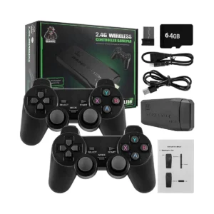 TV Gaming Stick - Wireless Retro Console with 24,000+ Games and Dual-Player Setup- Mario, Contra etc.