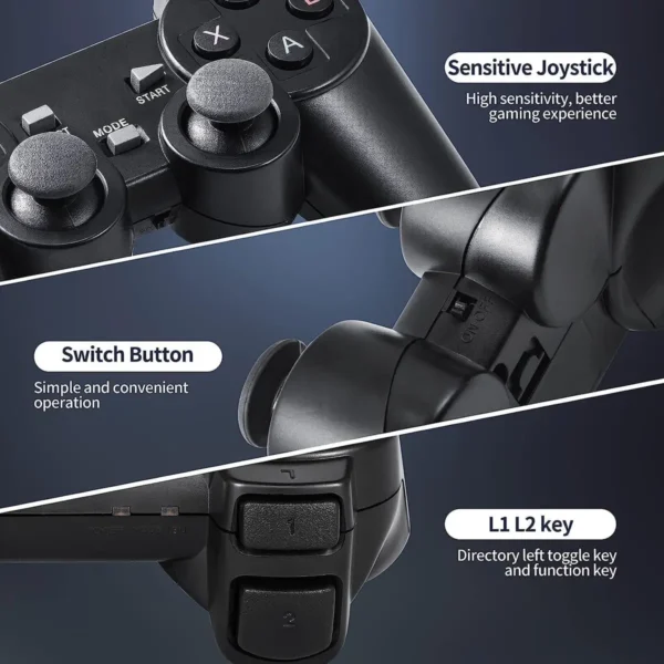 TV Gaming Stick - Wireless Retro Console with 24,000+ Games and Dual-Player Setup- Mario, Contra etc.