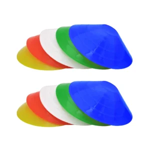 Manboc Space Markers Cones for Marking Spaces | Multi-Colour | Set of 10 | 19X19X6 CM | Color May Vary