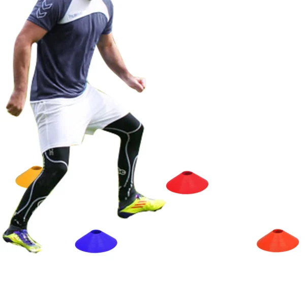 Manboc Space Markers Cones for Marking Spaces | Multi-Colour | Set of 10 | 19X19X6 CM | Color May Vary